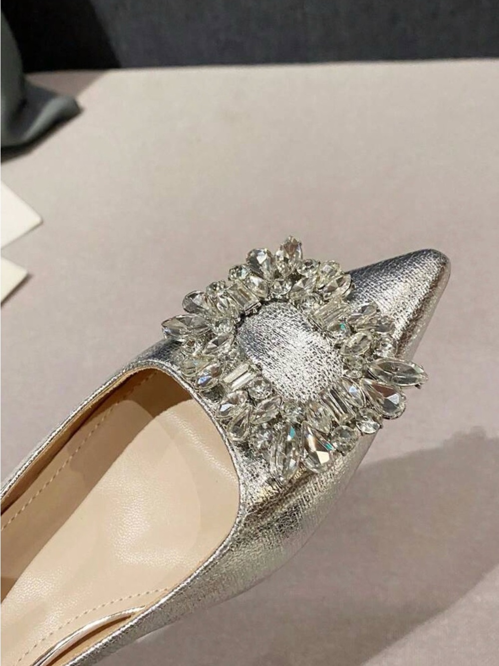 Silver Statement Flats